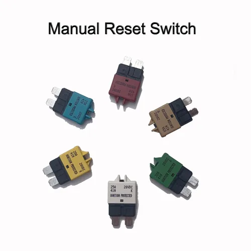 Miniatura 4 de Interruptor de reinicio manual de 28 V CC de perfil bajo ATC/ATO Reset Interruptor de circuito fusible para automóvil, motores de arrastre marinos