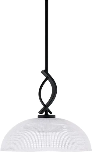 Miniatura 67 de Toltec Lighting Cavella Stem Colgado Mini colgante, acabado grafito, vidrio de muselina blanca de 4 pulgadas