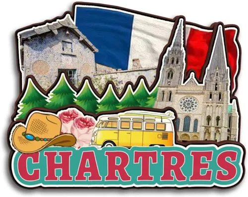 Miniatura 7 de Blois Centre-Val de Loire Francia - Imán de madera para nevera, colección 3D, hecho a mano, viajes, ciudad, recuerdos, nevera, regalo