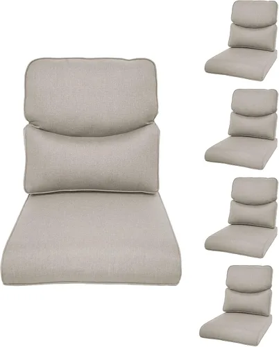 Miniatura 48 de Rilyson Cojines de patio para muebles de exterior, 22 x 24 pulgadas, respaldo alto y asiento profundo, cojín de exterior para sillas de patio, sofá
