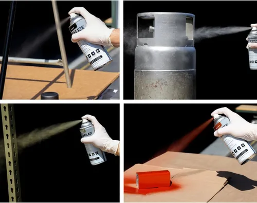 Miniatura 3 de Aerosol de galvanizado en frío de alto brillo de Paints For Industry - Pintura en aerosol de esmalte industrial para acero y metal - Caja de 12