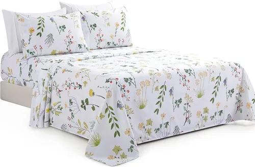 Miniatura 8 de Marina Decoration Ropa de cama ultra suave y sedosa con bolsillo profundo con estampado rico de rayón derivado de bambú para todas las estaciones