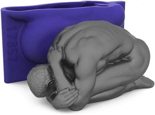 Miniatura 9 de Molde de silicona para cuerpo humano 3D - Molde grande de yeso de jabón para velas de chocolate con fondant