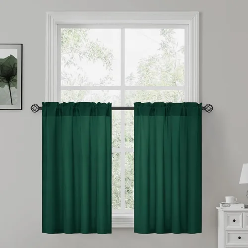 Miniatura 11 de HOMEIDEAS Cortinas Transparentes de Privacidad Blancas No Transparentes, 52 X 45 Pulgadas de Largo 2 Paneles Cortinas Transparentes Filtradoras