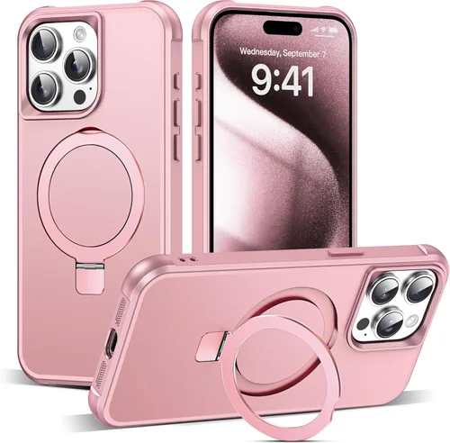 Miniatura 137 de SKYLMW – Funda compatible con iPhone 12 Pro Max y iPhone 13 Pro Max con soporte magnético invisible tipo anillo, fundas translúcidas para teléfonos