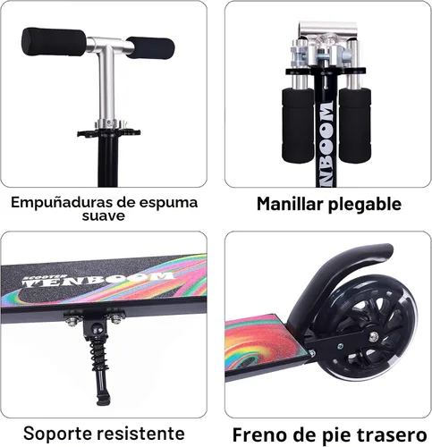 Miniatura 5 de Juguetes de patinete para niños de 6 a 12/3 a 5 años, regalos de Navidad y cumpleaños para niñas y niños, patinete fácil de plegar para niños