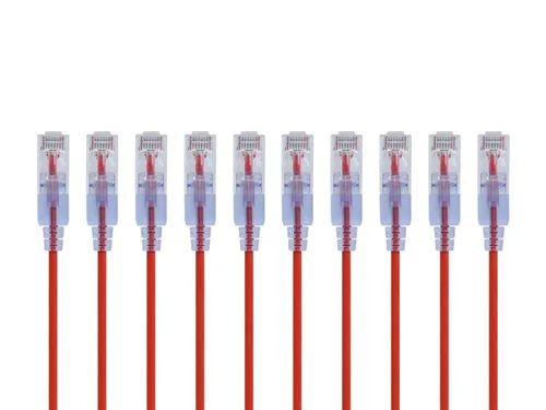 Miniatura 14 de Monoprice Cat6A - Cable de conexión Ethernet de 6 pulgadas, negro, UTP, 30 AWG, 10G, cable de cobre puro desnudo, sin enganche, RJ45, serie SlimRun