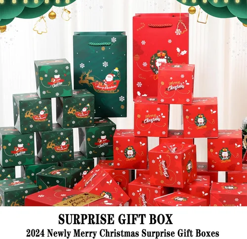 Miniatura 7 de Caja sorpresa de regalo por dinero, caja de regalo sorpresa, explosión, cajas de regalo sorpresa de Feliz Navidad, caja de regalo plegable con Rojo