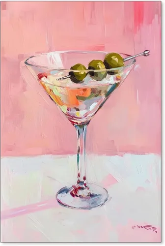Miniatura 21 de Pósteres vintage de Martini rosa a la moda, cócteles, bebidas alcohólicas, impresiones artísticas de pared para el hogar, apartamento, cocina, bar