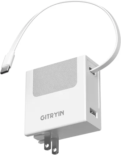 Miniatura 14 de Gitryin Cargador de pared USB C de 40 W con cable retráctil integrado, bloque de carga rápida plegable 2 en 1, artículos esenciales de viaje