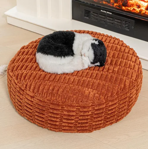 Miniatura 9 de Asuprui Almohada de suelo sin relleno, cojín de meditación grande sin relleno, cojín de suelo grande para sentarse, mullido, almohada de asiento