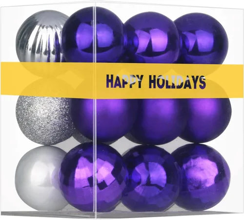 Miniatura 185 de Bolas de Navidad Grandes de 3.2" en Azul Bebé - Adornos para Árbol de Navidad, Bolas Colgantes Inastillables para Cumpleaños, Halloween, Boda