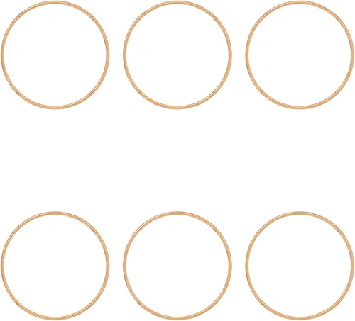 Auvoau Paquete de 6 aros de metal de 4 pulgadas para manualidades, corona de macramé floral para atrapasueños, decoración de boda y manualidades