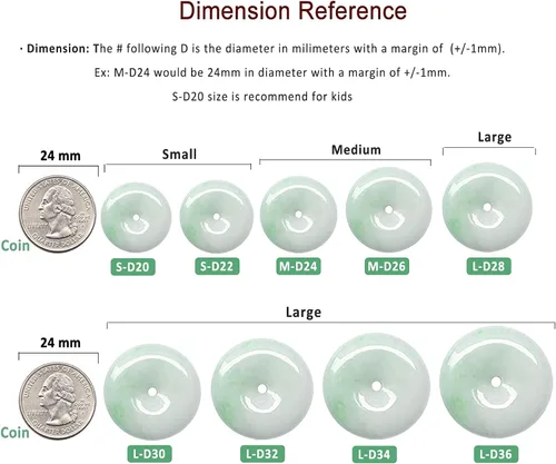 Miniatura 2 de Dahlia Collar eterno de jade en forma de círculo, jadeíta de grado A certificada de Birmania auténtica para la paz