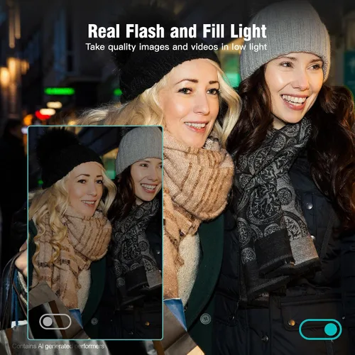 Miniatura 5 de Fansbe Smart Cámara digital, cámara de vlogging 4K con 64 MP, cámaras digitales apuntar y disparar con zoom de 18X, antivibración, dial de modo