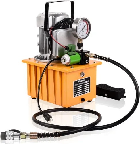 Bomba eléctrica hidráulica 8.4Quart 2.1Gallon Electroválvula de efecto simple 8L Paquete de energía hidráulica Cilindro eléctrico Bomba portátil,