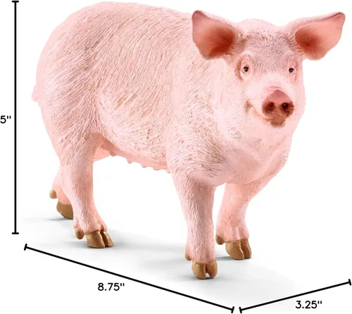 Miniatura 3 de Schleich Farm World - Paquete de 6 piezas de animales de granja con figuras de oveja, cabra y cerdo - Figuras de corral de mamá y bebé para niños