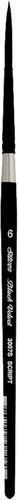 Miniatura 9 de Silver Brush Limited 3007S -1 Pincel de terciopelo negro Script Liner para acuarela, gouache, tintas y tintes, tamaño 1, mango corto