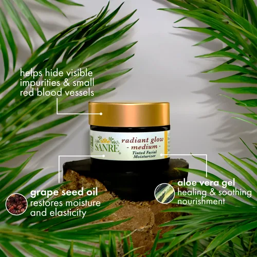 Miniatura 2 de SanRe Organic Skinfood - Radiant Glow Medium - Hidratante facial teñido orgánico para todo