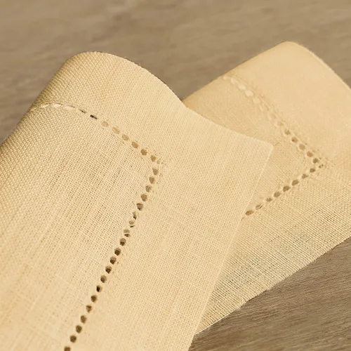 Miniatura 3 de Solino Home Servilletas de cóctel de lino con vainica de 6 x 6 pulgadas, 100 % lino puro, color beige, juego de 12 servilletas cuadradas pequeñas