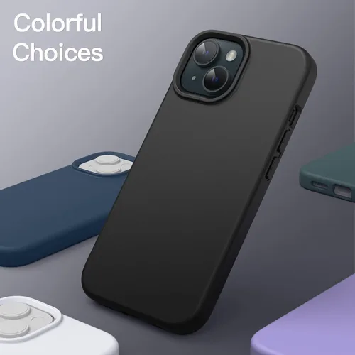 Miniatura 6 de JETech - Carcasa de silicona para iPhone 15 de 6.1 pulgadas, funda protectora de cuerpo completo de tacto suave y sedoso, cubierta a prueba