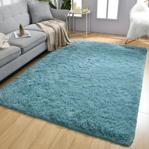 Miniatura 171 de Merelax Alfombra Moderna Suave y Esponjosa Shaggy para Dormitorio Sala de Estar Decoración de Sillas Pequeñas Alfombras Tapetes para Pies Piso, Verde