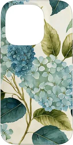 Miniatura 17 de Watercolor Shabby Chic Blue Hydrangeas Flower Case for iPhone 17