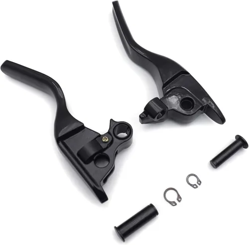 Miniatura 6 de HongK- 1 juego de palancas de mano cortas de embrague de freno negro compatibles con H-D 2008-2013 Touring Trike motocicleta reemplazo de aluminio