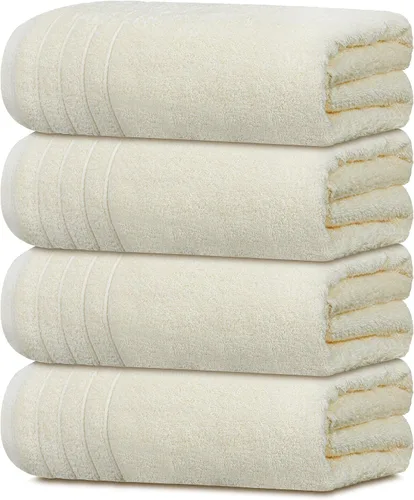 Miniatura 13 de Tens Towels Paquete de 4 toallas de baño extra grandes de 30 x 60 pulgadas, 100% algodón, más grandes y ligeras, más rápidas de secar, súper suaves