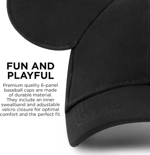 Miniatura 4 de Disney Sombrero de orejas de Mickey Mouse para niños juego de 2 gorras de béisbol para papá y yo