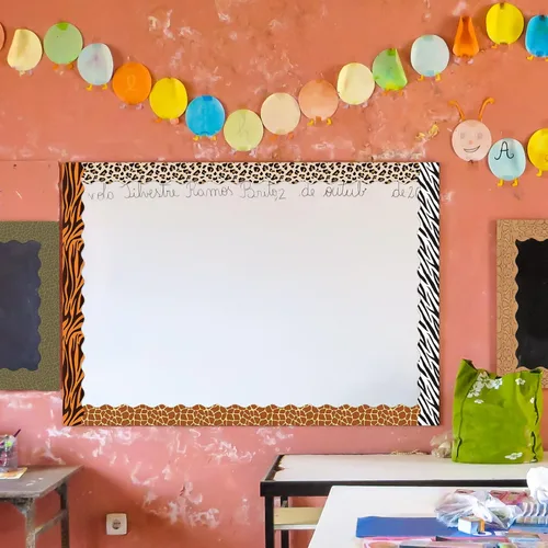 Miniatura 4 de Containlol Bordes festoneados con estampado de animales de 236 pies, diseño de safari en la selva, para el aula, para la escuela, pizarra, póster
