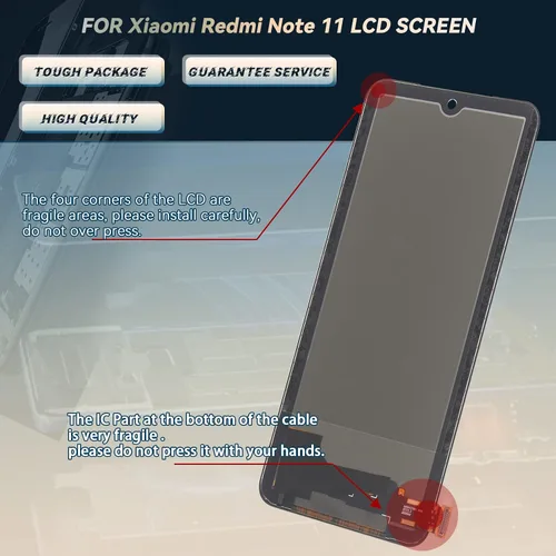 Miniatura 4 de Reemplazo de pantalla para Xiaomi Redmi Note 11 2201117TG/2201117TI/2201117TY/2201117TL Pantalla LCD táctil digitalizador Asamblea con kit