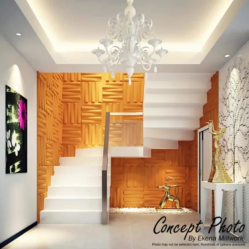Miniatura 17 de Ekena Millwork WP20X20SPWH 19 5/8 pulgadas de ancho x 19 5/8 pulgadas de alto en espiral EnduraWall decorativo 3D Panel de pared cubre 2.67 pies