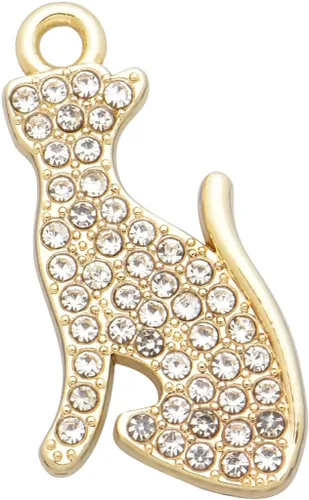 Miniatura 27 de Paquete de 20 dijes de diamantes de imitación chapados en oro, accesorios de cristal para collares, pulseras, joyería, manualidades, bricolaje