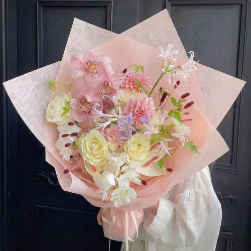 Miniatura 3 de BBJ WRAPS Papel de flores de algodón coreano, no tejido, impermeable, para ramo floral, papel de seda para suministros de floristería, 22.8 x 22.8
