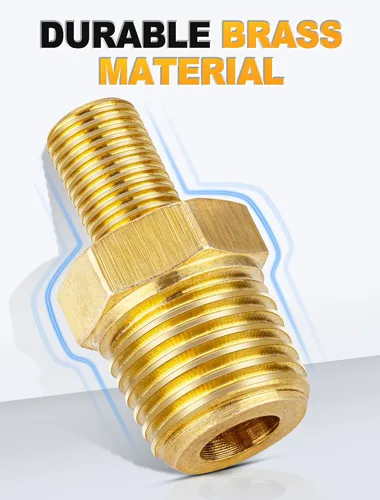Miniatura 4 de EVOULTES Adaptador de inflador de aire de latón, 1/4 pulgadas NPT (M) a válvula Schrader estándar (M), conector de inflado de neumáticos