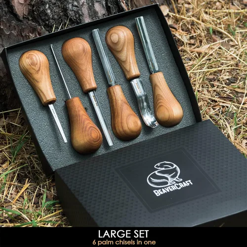Miniatura 6 de BeaverCraft S14x Kit de herramientas de tallado de cuchara SC05 Kit de tallado de madera Juego de cuchillo de talla de madera