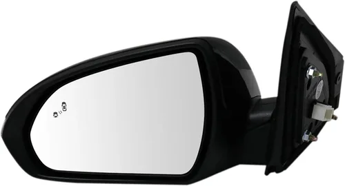 Miniatura 201 de TRQ Espejo plegable con calefacción eléctrica del lado del conductor con indicador de punto ciego pintura a juego negro liso compatible con Kia