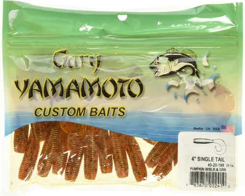 Miniatura 2 de Yamamoto 5 Señuelos Single Tail Grub Swimbait de Plástico Suave para Pesca Deportiva con Acción de Rizado de Cola - Paquete de 20