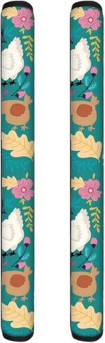 Miniatura 16 de DISNIMO Juego de 2 fundas para manijas de puerta de refrigerador con diseño floral de mariposa azul, protector de decoración de electrodomésticos