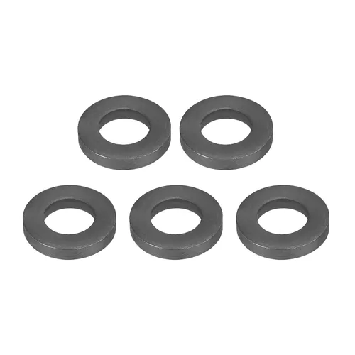 Miniatura 10 de Uxcell Arandela plana de acero al carbono para pernos M8, 10 piezas M8 x 16 x 1.5mm, aleación de acero negro oxidado de grado 8.8, sujetadores