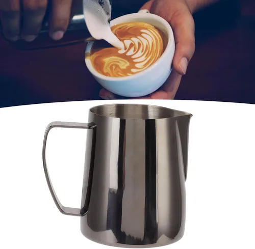 Miniatura 6 de CHICIRIS Jarra espumadora de leche de 20 onzas, taza espumadora de leche de 20 onzas, con boca puntiaguda, accesorios de espresso, jarra de leche