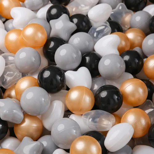 Miniatura 27 de Bolas de hoyo de TRENDPLAY en forma de estrella y corazón para niños pequeños - 50, 100, 200, 500 piezas de bolas de plástico para diversión y juego