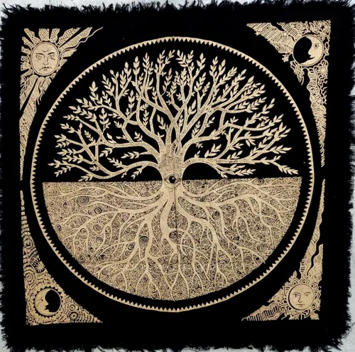 Miniatura 38 de CRAFT KALA Tela de altar planetas espirituales, estrellas rituales y galaxia, hermoso sistema solar, sistema solar, oro y plata, 24 x 24 pulgadas