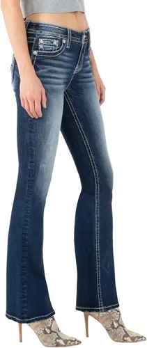 Miniatura 3 de Miss Me Jeans de talle medio con alas iluminadoras para mujer