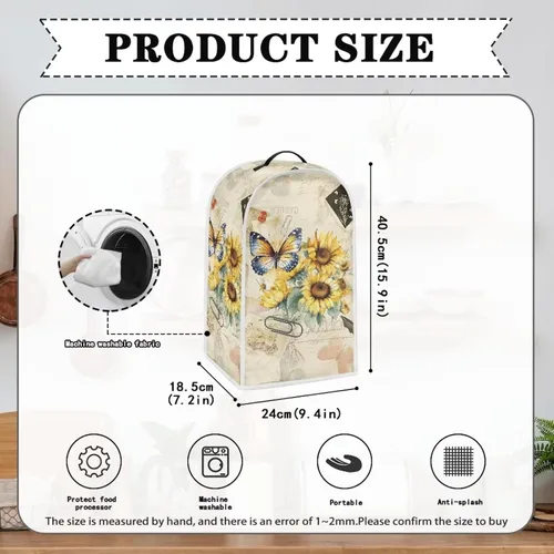 Miniatura 6 de Funda para batidora, cubierta para electrodomésticos de cocina, protección contra el polvo, lavable, para máquina de café, procesador de alimentos