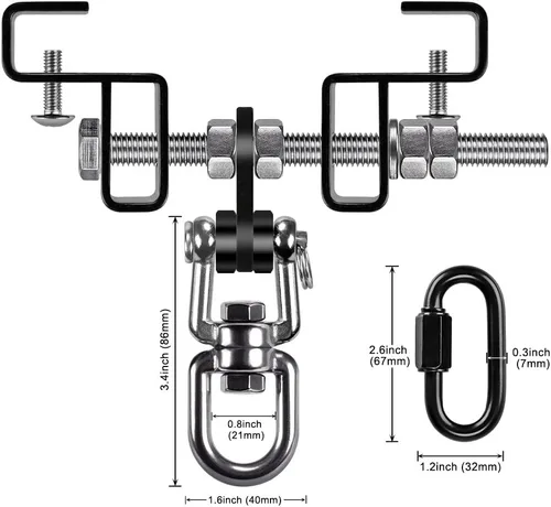 Miniatura 7 de BeneLabel - Colgador para saco de boxeo, soporte para bolsa pesada, kit para saco de boxeo, soporte, montaje en pared, accesorios para viga