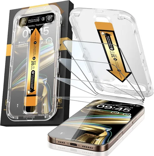 Miniatura 12 de MRGLAS TOP 9H+ - Paquete de 4 protectores de pantalla de vidrio para iPhone 12 Pro Max, protector de pantalla de privacidad con protector de lente