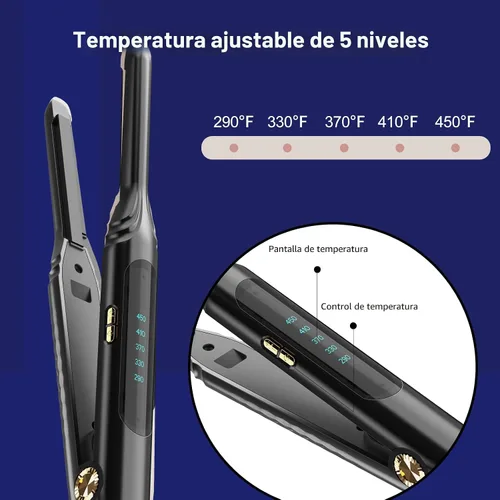 Miniatura 5 de Plancha de Lápiz 3/10'' Planchas Pequeñas para Cabello Corto, Corte Pixie y Flequillo, Alisador de Cabello para Bordes con Pantalla LED, Mini