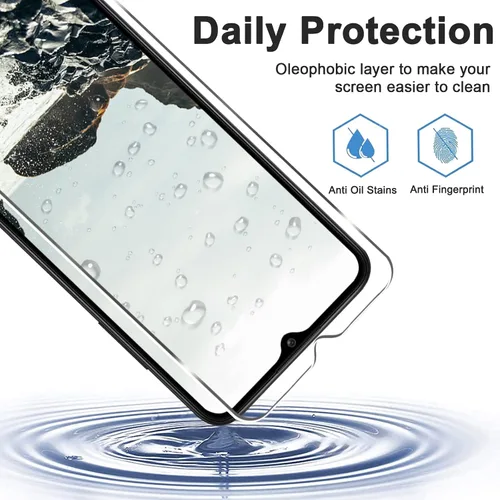 Miniatura 4 de Paquete de 3 + 3 protectores de pantalla para Galaxy A03s + protector de lente de cámara, dureza 9H, resistente a los arañazos, fácil instalación